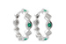 L232-37615: EARRINGS .13 EMERALD .18 TGW