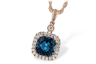 L235-10279: NECK 1.63 LONDON BLUE TOPAZ 1.80 TGW (7MM LBT)