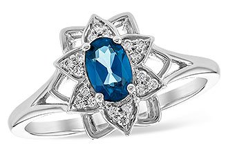 L235-15742: LDS DIA RG .47 BLUE TOPAZ .56 TGW