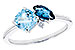 L319-65770: LDS RG 1.49 TW BLUE TOPAZ 1.52 TGW