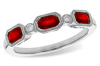 L320-56679: LDS WED RG .72 RUBY .77 TGW (4x3MM RUBY)