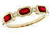 L320-56679: LDS WED RG .72 RUBY .77 TGW (4x3MM RUBY)