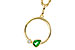 L320-56706: NECKLACE .20 EMERALD .22 TGW