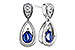 L320-57588: EARRINGS .42 SAPPHIRE .54 TGW (4x3 SAPP)
