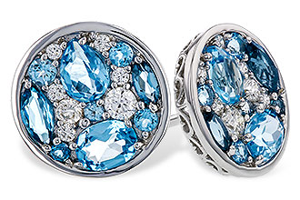 L320-58488: EARRINGS 1.02 TW BLUE TOPAZ 1.18 TGW