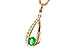 L320-60279: NECKLACE .28 EMERALD .45 TGW (5x4 EMER)