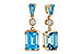 L320-62151: EARRINGS 2.37 TW BLUE TOPAZ 2.44 TGW