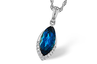 L320-62179: NECK 2.14 LONDON BLUE TOPAZ 2.20 TGW (12x6MM MQ)