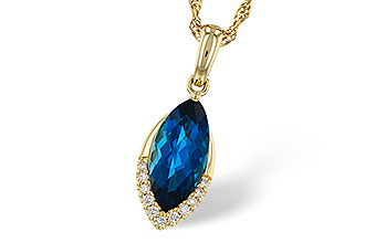 L320-62179: NECK 2.14 LONDON BLUE TOPAZ 2.20 TGW (12x6MM MQ)