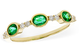 L320-63006: LDS WEDDING RG .46 TW EMERALD .58 TGW