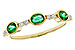 L320-63006: LDS WEDDING RG .46 TW EMERALD .58 TGW