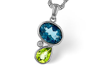 L320-63042: NECKLACE 2.43 SEMI-PREC (PER,LBT) 2.45 TGW