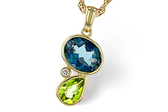 L320-63042: NECKLACE 2.43 SEMI-PREC (PER,LBT) 2.45 TGW