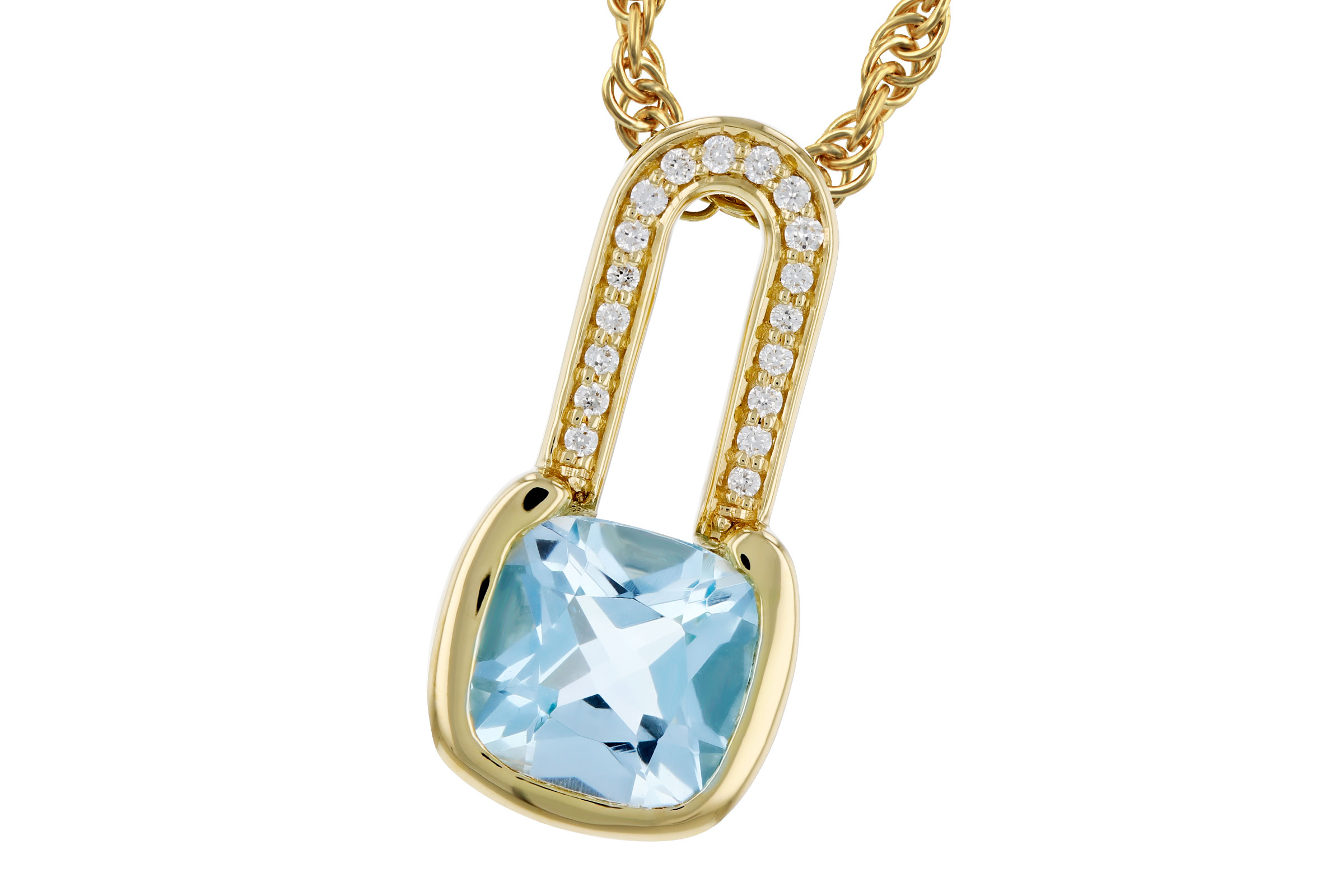 L321-48470: NECKLACE .91 SKY BLUE TOPAZ .95 TGW (6MM BT)