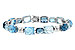 M235-12151: BRACELET 46.75 BLUE TOPAZ 46.80 TGW