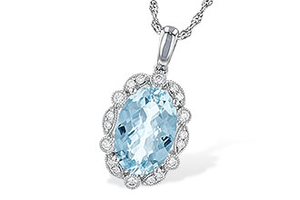 M236-05760: NECKLACE 2.40 AQUA 2.57 TGW (12x8MM AQ)