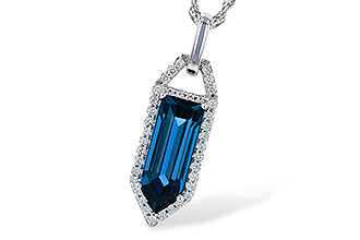 M318-74824: NECK 2.95 LONDON BLUE TOPAZ 3.12 TGW