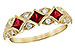 M318-75797: LDS WED RG .55 TW RUBY .70 TGW