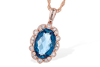 M318-81233: NECK 3.60 LONDON BLUE TOPAZ 3.77 TGW (12x8MM LBT)