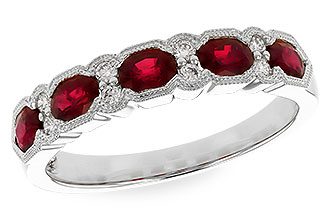 M319-69406: LDS WED RG .88 TW RUBY 1.00 TGW (4x3MM RUBY)