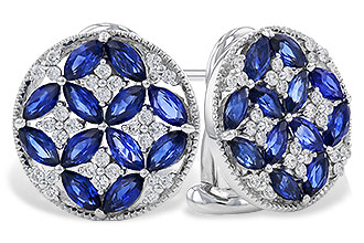 M320-55815: EARRINGS 2.07 TW SAPPHIRE 2.37 TGW