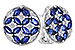 M320-55815: EARRINGS 2.07 TW SAPPHIRE 2.37 TGW