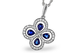 M320-56679: NECKLACE .68 SAPPHIRE TW .96 TGW