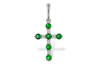 M320-56688: PENDANT .27 TW EMERALD .35 TGW