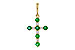 M320-56688: PENDANT .27 TW EMERALD .35 TGW