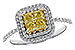 M320-58488: LDS RG .52 FANCY YELLOW DIAMONDS .85 TW