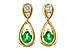 M320-58506: EARRINGS .20 EMERALD .32 TGW (4x3 EMER)