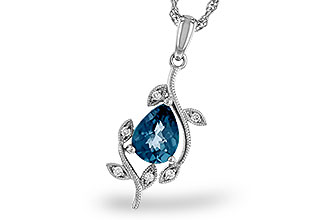 M320-58515: NECK 1.20 LONDON BLUE TOPAZ 1.25 TGW (8x6MM LBT)