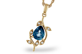 M320-58515: NECK 1.20 LONDON BLUE TOPAZ 1.25 TGW (8x6MM LBT)