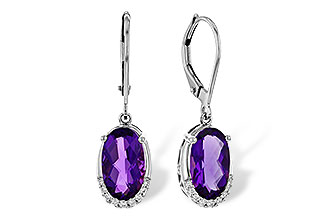M320-62179: EARRINGS 2.70 TW AMETHYST 2.78 TGW (10x6MM OV)