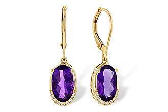 M320-62179: EARRINGS 2.70 TW AMETHYST 2.78 TGW (10x6MM OV)