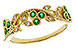 M320-63006: LDS WED RG .17 EMERALD TW .23 TGW