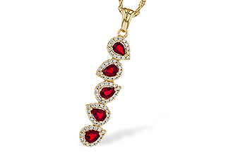 M320-63088: NECKLACE .90 TW RUBY 1.14 TGW