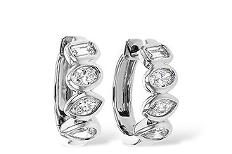 M321-45733: EARRINGS .68 TW FANCY CUT DIAS