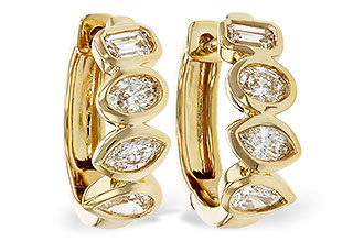 M321-45733: EARRINGS .68 TW FANCY CUT DIAS
