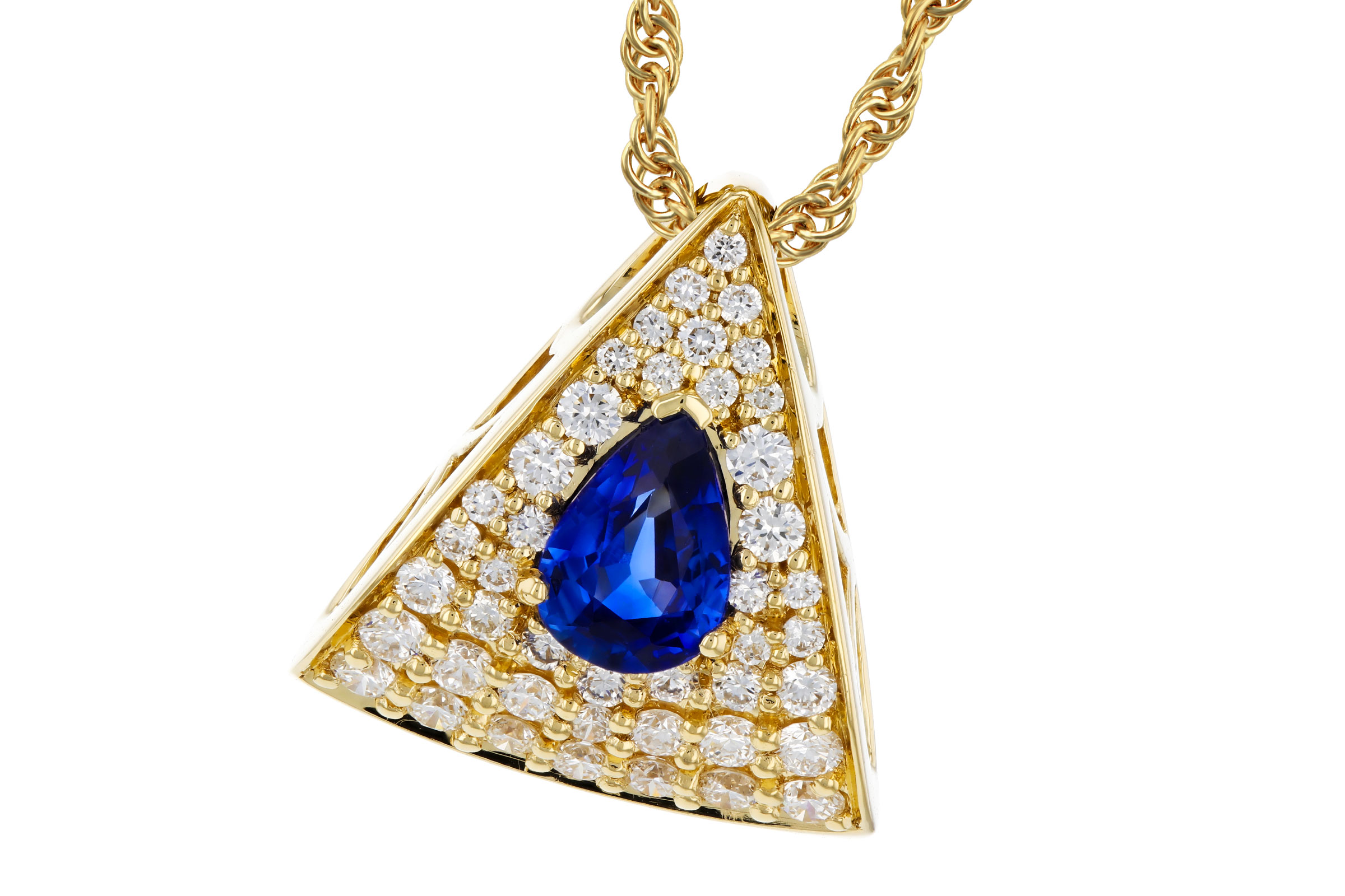 M321-47624: NECKLACE .51 SAPPHIRE .85 TGW (6x4MM SA)