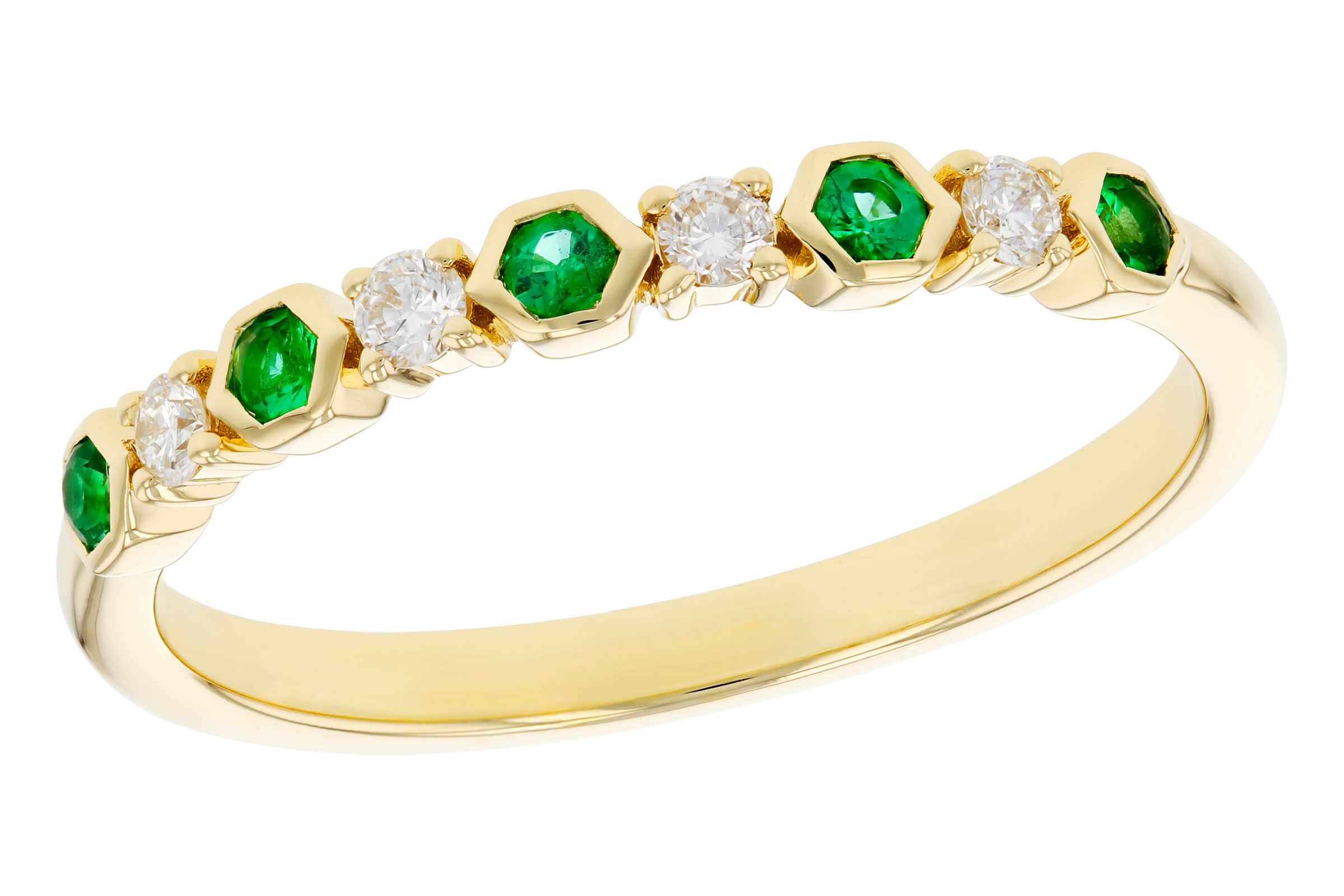 M321-48488: LDS WED RG .10 TW EMERALD .20 TGW
